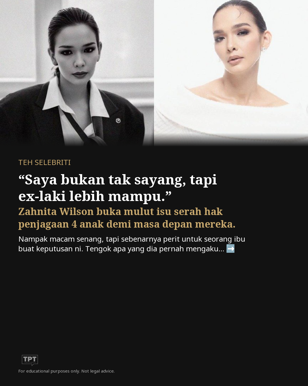 Fasa Bahagia Zahnita Wilson: Sah Bergelar Tunangan Orang Dan Penjelasan Ikhlas Di Sebalik Isu Serah Hak Penjagaan Anak