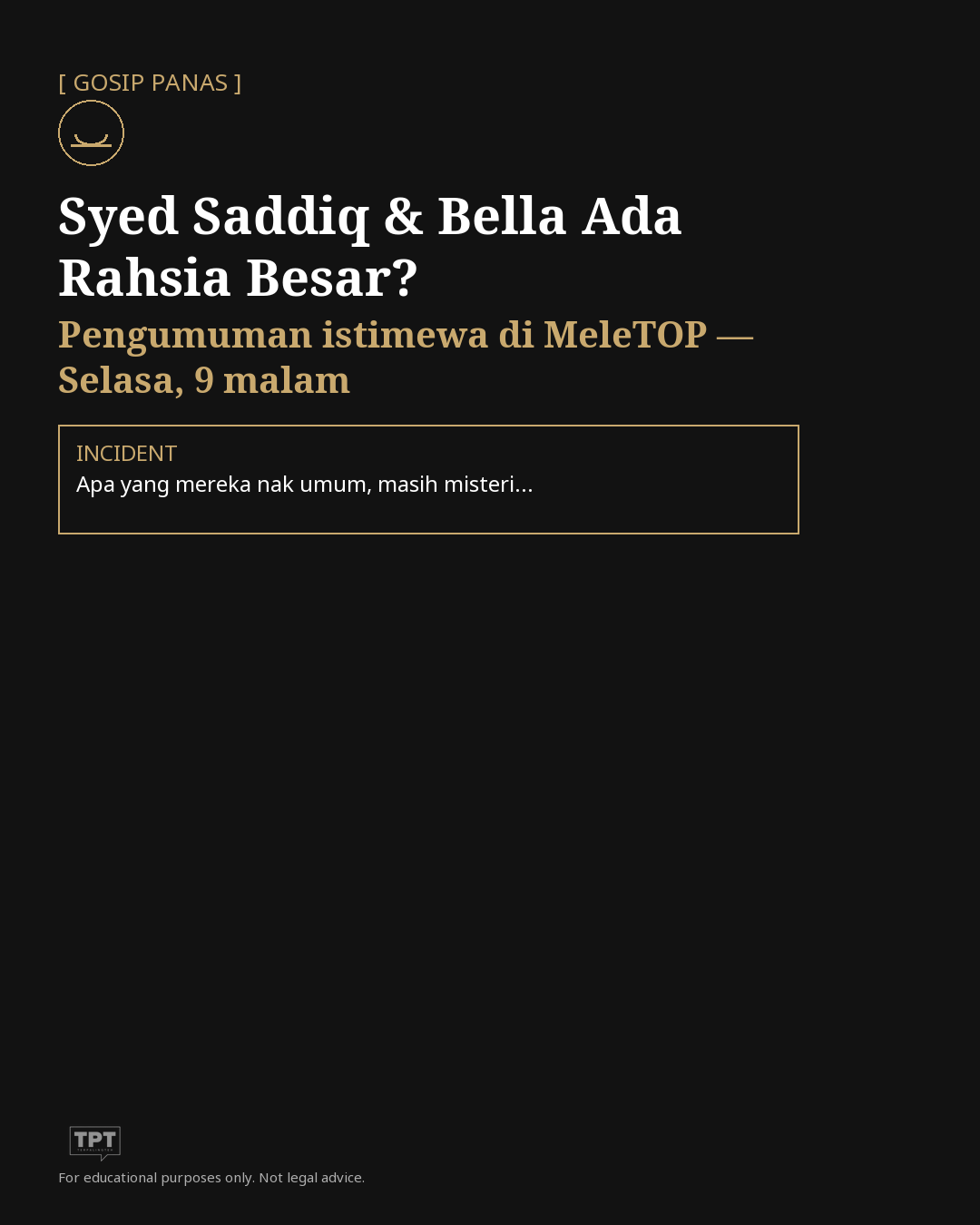 Syed Saddiq dan Bella Astillah Janji Pengumuman Istimewa di MeleTOP, Spekulasi Peminat Masih Terbuka