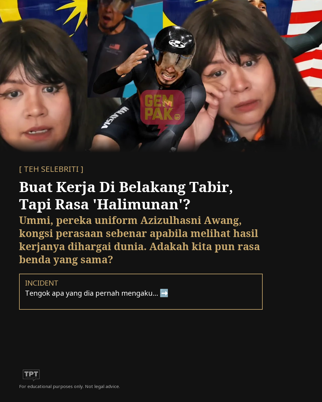 Di Sebalik Kejayaan Jaguh Negara: Mengapa Kerja 'Belakang Tabir' Sering Terasa Halimunan?